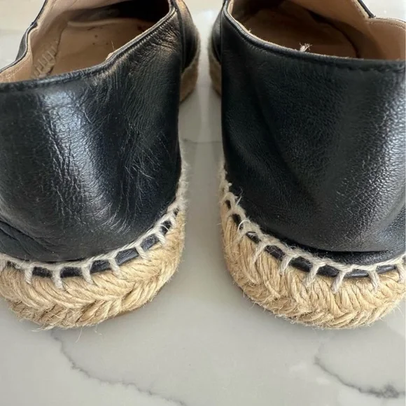 CHANEL Black Leather Espadrilles - Picture 5 of 9